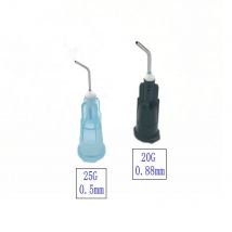 1 Packung Dental Bent Needle Tip Dental Flow Sealant Etchant Composite Resin Acid Reagent Delivery Syringe Tips 25G/20G