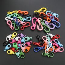 20 Stück zufällige Farben Mix Karabinerverschluss Haken DIY Schmuckherstellung Zubehör für Halskette Armband Kettenzubehör