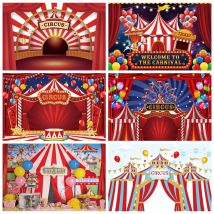 Zirkus Hintergrund für Fotografie Baby party Geburtstags feier Ballon Elefant Zirkus Karneval Kinder Porträt Foto Hintergrund