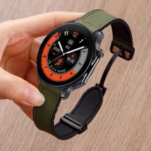 Leder-Silikonarmband für OPPO Watch X X2 OPPO Watch 4 Pro, Magnetband für OnePlus Watch 46 mm OnePlus Watch 2 Sportarmband