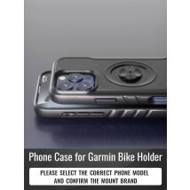 Supporto per telefono da bici Custodia antiurto per Garmin Bicicletta Moto Blocco rapido Supporto MTB per iPhone 17 16 15 14 Pro Max Cover
