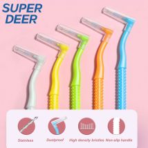 10Pcs L-Form Interdentalbürste Für Erwachsene Kieferorthopädische Push-Pull Zahnbürste Reinigung Zwischen Zähne Oral Hygiene Pflege werkzeug