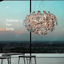 Italia Foglio acrilico Design fai da te Lampade a sospensione a led per soggiorno Camera da letto Sala da pranzo Negozio di abbigliamento Lampadario decorativo