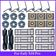 Per Eufy X10 Pro Omni Parti di ricambio Accessori Rullo Spazzola laterale Filtro Mop Stracci di stoffa Pad Sacchetto per la polvere Parte per aspirapolvere
