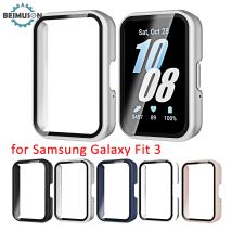 Custodia per orologio compatibile per Samsung Galaxy Fit3, copertura protettiva per PC, protezione per schermo in vetro temperato integrato, antigraffio