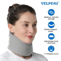 VELPEAU Foam Neck Support for Neck Pain Relief and Posture Correction, Adjustable Cervical Collar with Washable Cover