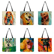 Cartoon Umhängetasche Frauen Mode Tier Hund Einkaufstasche Teen Casual Bagel Hund Einkaufstasche Männer Beagles Handtasche