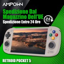 AMPOWN Retroid Pocket 5 RP5 Lettori di giochi portatili 5.5 ''AMOLED 1080P Schermo Android 13 Lettore di videogiochi retrò portatile SD865