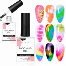 Makartt Clear Blooming Gel, 15ml Soak Off Nail Lamp Gel Smalto per unghie Finitura lucida Lunga durata per unghie domestiche Manicure fai da te