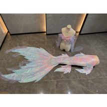 Original Mermaid Sky Purple Tail Fish Skin Aquarium Shooting Mermaid Performance Dress Swimsuit Mermaid Diving Show