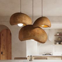 Neue Braun Wabi-Sabi Led Anhänger Lichter Brot Harz Esszimmer Hängen Lampe Wohnkultur Kaffee Loft Kreative Suspendu leuchte