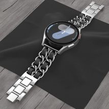 Cinturini da 20mm 22mm per Samsung Galaxy Watch 7/6/5 Pro/4 classic/active 2 Bracciale in pelle + maglia metallica correa HUAWEI GT2e 3 4 5 Band
