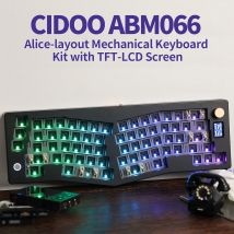 CIDOO ABM066 Kit Barebones Alice-layout VIA-programmabile Hot Swap Connettività Bluetooth/2.4Ghz/Tipo C per Win/Mac