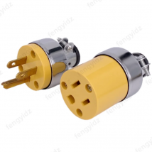 fydz America L5-15P L5-15R US-Stecker, 15 A Verlängerung, dreipolig, kabelgebunden, Steckdose, männlich, weiblich, Anti-Loose-verriegelte Steckdose, Typ B