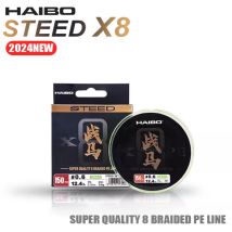 HAIBO 2024 Neue STEED X8 PE Angelschnur 100/150 M 12,4-48,8 LB Super Qualität 8 Stränge Multifilament Linie für Süßwasser