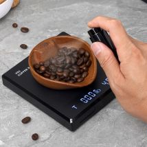 IKAPE Kaffeebohnen-Dosierbecher und RDT-Sprühflaschen-Set, Walnuss-Dosiergefäß, Einzeldosen-Messtablett-Set, Geschenk für Kaffeeliebhaber