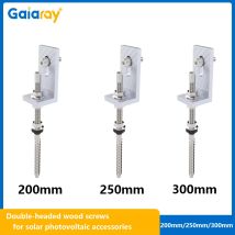Gaiaray Solar panel system M250mm M200mm accessories roof PV mounting bracket double head wood screw L-foot matched PV bracket