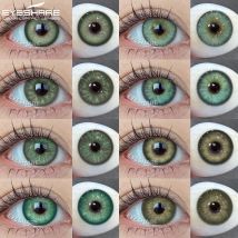 EYESHARE Grüne Kontakte, 1 Paar farbige Kontaktlinsen für Augen, natürliche Linsen, koreanischer Stil, Colorcon-Augenkontakte, modische Linsen