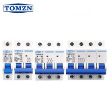 TOMZN AC MCB TOB1-63H C krzywa 230/400V~ 50HZ/60HZ Mini wyłącznik automatyczny 1P 2P 3P 4P 3A 6A 10A