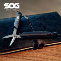 SOG BATON Q1 Taktischer Mini-Multitool-Stift, Klappschere und 4 Utility-Tools, tragbares EDC-Multitool-Taschen-faltbares Werkzeugset