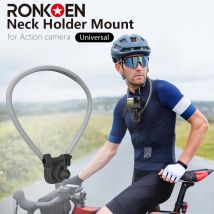 Ronkoen Supporto per collo in silicone per GoPro Hero 13/12/11 Insta360 DJI Osmo Action 4/5 Pro Accessorio per action camera