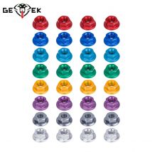 4/8Pcs Aluminum M4 Flange Lock Nut Colorful Anodized for 1/10 1/14 RC Car Truck Crawler Drift TRX4 SCX10 SCANIA Universal Part