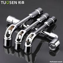 TUOSEN-llave de codo de perforación de tubo tipo L, llave de manga hexagonal exterior de doble cabezal, tuerca de tornillo fija para quitar