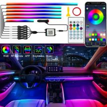 Universal Symphony Car Ambient Lights LED Interior RGB Streamer Atmosphere Lamp USB APP Control Remote per Tesla Model 3 Y S X