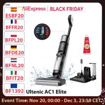 Bezprzewodowy odkurzacz i mop Ultenic AC1 Elite z funkcją samooczyszczania, czas pracy do 50 minut, inteligentne wykrywanie brudu, 3 tryby czyszczenia, wyświetlacz LCD