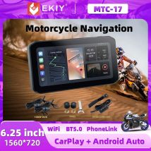EKIY 6.25 "Wireless CarPlay Moto Android Auto Portatile Digitale Moto Cruscotto Navigazione GPS Display Schermo Monitor TPMS