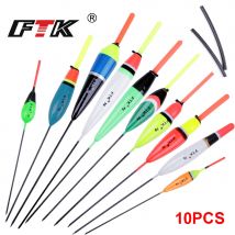 FTK 10Pcs Angeln Schwimmt Set 1g-5g Lange Schwanz Barguzinsky Tanne Float Kit Für Karpfen Bass angeln Zubehör Pesca