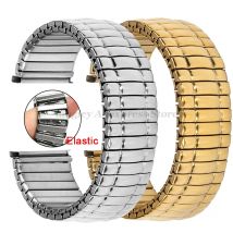 12mm 14mm 16mm 18mm 20mm Stretch Watch Band Stainless Steel Elastic Band Metal Silver Gold for Samsung Galaxy Watch 6/5/4 Straps