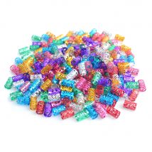 50-teiliges Dreadlocks-Zubehör-Set für Mädchen, Gold, Silber, Haarperlen, verstellbare Ringe, Manschetten und Clips für Zöpfe
