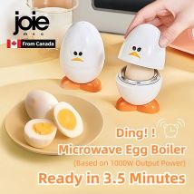 Joie Mikrowellen-Eierkocher, eggy, Mikrowellen-Eier-Pocher, Herd, Dampfgarer, Box für Hühner- und Wachteleier, Küchenutensilien, Eierwerkzeuge