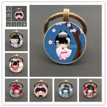 Mode niedlichen Japanischen mädchen gesicht keychain nette anime baby gesicht frau auto schlüssel ring halter charme anhänger beste freund geschenk