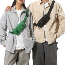 Borsa da petto Borsa a tracolla sportiva leggera in nylon di colore puro Fitness all'aperto Marsupio da corsa Borsa per telefono fitn da ciclismo