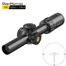 WestHunter HD GEN2 1-10X24 IR Kompaktowa Luneta Celownicza LPVO Optyczne Celowniki Podświetlenie R/G Wskaźnik Celowniczy 1/4MOA Luneta Myśliwska
