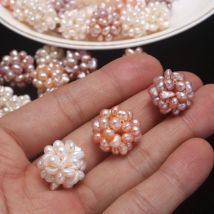 1pc 13-17mm Geflochtene Schmuck Perle Perlen Weiß Lila Barock Blume Perle Natürliche Süßwasser Perle Perlen DIY für Halskette Weibliche