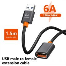 Przedłużacz USB 6A USB 3.0/2.0 do Smart Laptop PC TV Xbox One SSD Przedłużacz USB Przedłużacz Mini Kabel szybkiej prędkości