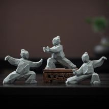 Tai Chi-Meister-Figur, kreativer chinesischer Stil, Steinstatue, Tischdekoration, Teehaustier für Teeliebhaber, Heimbüro