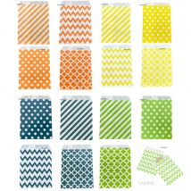 50 stücke 5x7 Zoll Papiertüte vier blättriges Kleeblatt Tupfen gewellte Kraft papiertüte gemischte Kekse Süßigkeiten Geschenk verpackungs tasche für Weihnachten