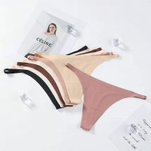 2024 nahtlose Höschen Eis Seide Nahtlose Höschen Für Frauen Weiche Dünne Thongs Frau Satin Unterwäsche Weibliche Bikini String Höschen
