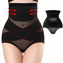 Frauen Kreuz Body Shaper Hohe Taille Höschen Bauch-steuer Shapewear Panty Weibliche Kolben-heber Briefs Atmungsaktive Abnehmen Unterwäsche