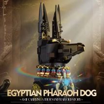 NEUE IDEE 1208 stücke MOC Kreativität Ägypten Pharao Hound Bausteine Montage hund Ziegel Modell Spielzeug für Kinder Geschenk Set