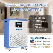 Akumulator LiFePO4 300AH 200AH 100AH 15KWH Bateria Litowa 6000+ Cykli BMS Bluetooth Obsługa Serii/Par EU STOCK
