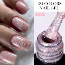 LILYCUTE 7ml Glitter Gel Nail Polish Autumn Winter Colorful Sparkling Laser Semi Permanent Soak Off UV Gel Nail Art Varnish