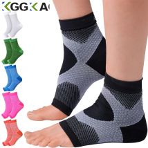 1 paio di calzini a compressione per alleviare la fascite plantare, per donne e uomini, che assorbono l'umidità, con punta aperta, migliorano la circolazione, riducono il gonfiore