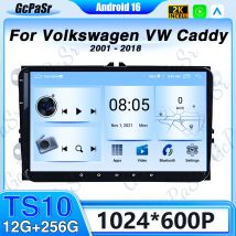 Android 16 For Volkswagen VW Caddy 2011 2012 - 2018 Car Monitor Player Vehicle Navigation Stereo Radio 4G 7862 CPU No 2din DVD