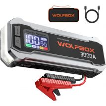 WOLFBOX 3000Amp Car Jump Starter Booster Batería Jumper Power Bank Cargador rápido