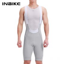 INBIKE 2025, pantalones cortos con pechera para ciclismo para hombre, pantalones con pechera transpirables de cintura alta para bicicleta, ropa de ciclismo MTB para hombre con bolsillos